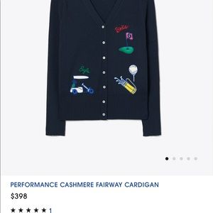 Tory Burch cashmere fairway cardigan